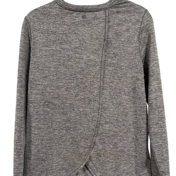 Athleta Sunlover Heathered Gray UPF Tulip Back Top Size ST (Tall) - Picture 3 of 7